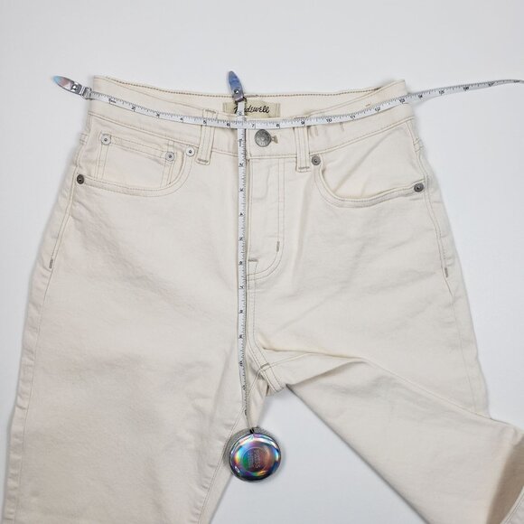 Madewell The Petite 90's Straight Jean Women's Sz 25P Ivory Vintage Canvas Denim - Picture 10 of 16